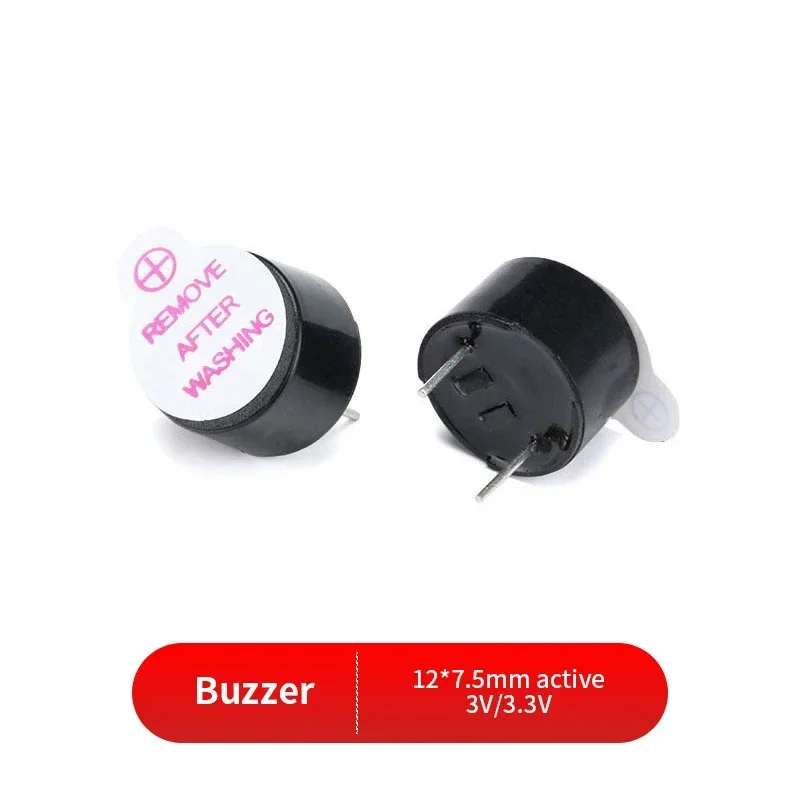 10 Uds 3V 5V 12V zumbador activo 12mm magnético largo tono de pitido continuo alarma timbre zumbador piezoeléctrico para ordenadores impresoras - imagen 2