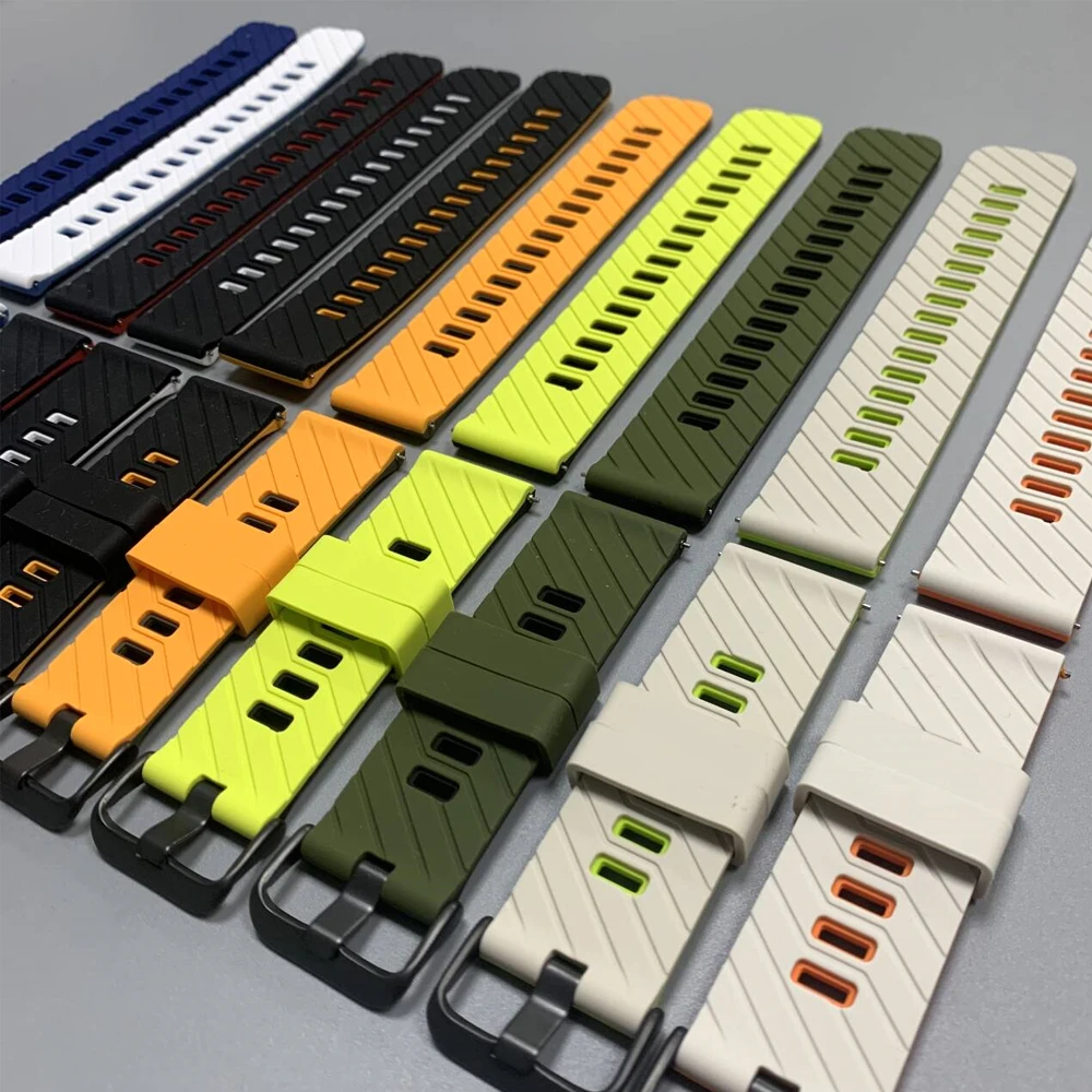 Bandas transpirables de silicona para reloj REDMI 5 Lite/Correa de repuesto activa para pulsera deportiva Garmin Venu 4 45mm Forerunner 570 22mm - imagen 3