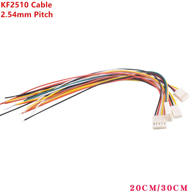 10 Uds 20CM 30CM de longitud KF2510 2/3/4/5/6P conector con Cable paso de 2,54 MM 2P/3P/4P/5P/6 Pin 26AWG