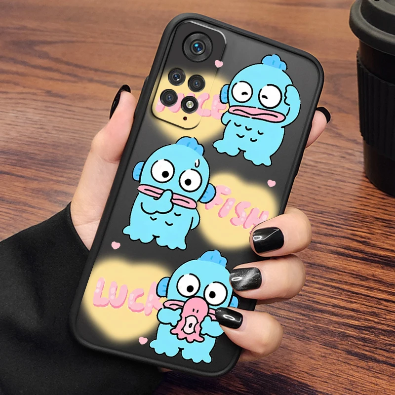 Sanrio HANGYODON-funda trasera translúcida de pez feo para Redmi 8, 3, 9A, 9C, 9AT, 9T, 13R, 10A, 10C, 10, 11A, 12C, 12, 13C, 5G - imagen 3