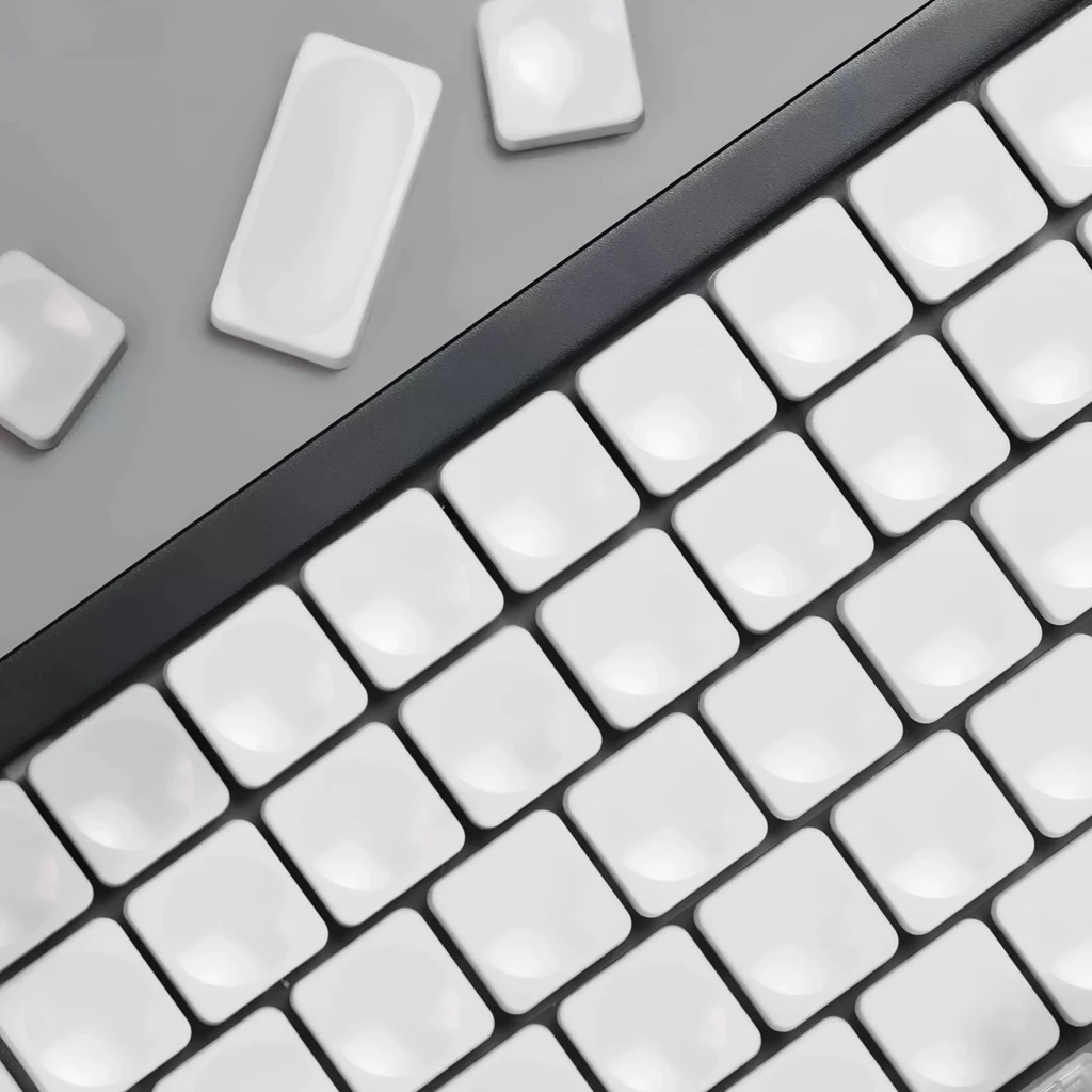 Chosfox LCK 5/10/30/50 Uds teclas de perfil bajo PBT para MX interruptor bajo teclado mecánico ultrafino blanco gris transparente Keycap
