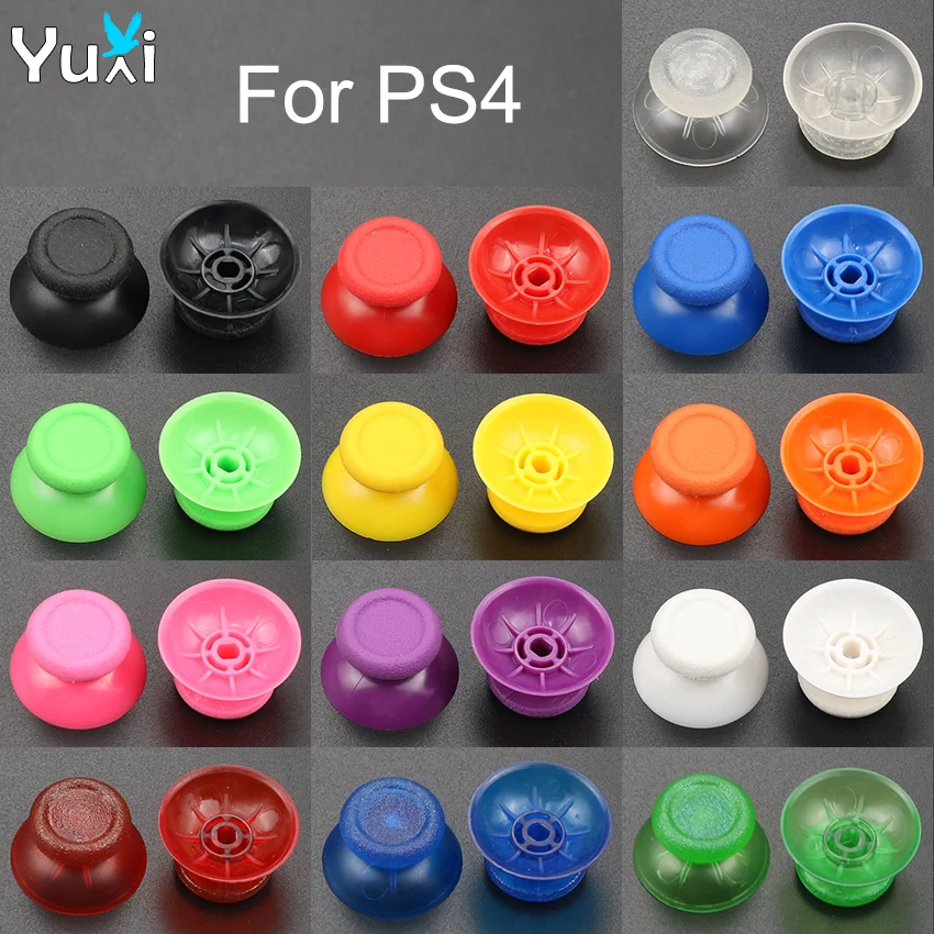 YuXi-Thumb stick analógico 3D de 2 piezas, reemplazo de la tapa del Joystick del botón de la cubierta, para el controlador PS4 Pro