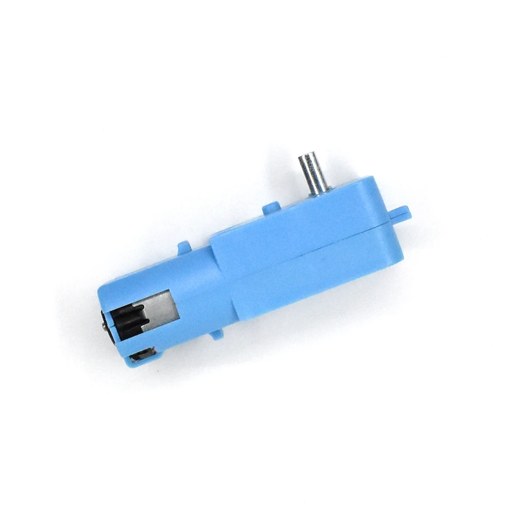 DC 3V-6V 1:90 Motor de engranaje de Metal todo Metal/medio Metal Motor de engranaje de un solo eje Robot vehículo inteligente reductor de velocidad TT Motor azul - imagen 4