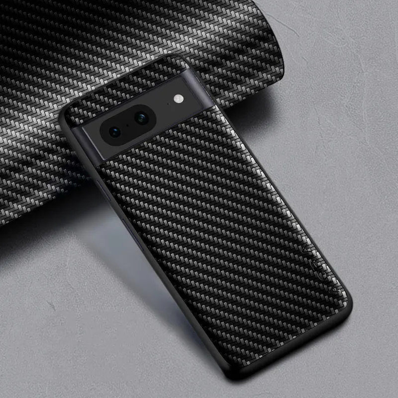 Funda delgada de fibra de carbono a prueba de golpes para Google Pixel 8 7A 6A 8 7 6 Pro, funda protectora antideslizante de cuerpo completo para teléfono