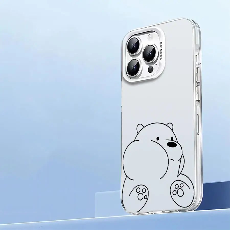 Funda blanda para iPhone 14 15 16 Plus 16e 11 12 13 Pro Max lindo oso de dibujos animados - imagen 3