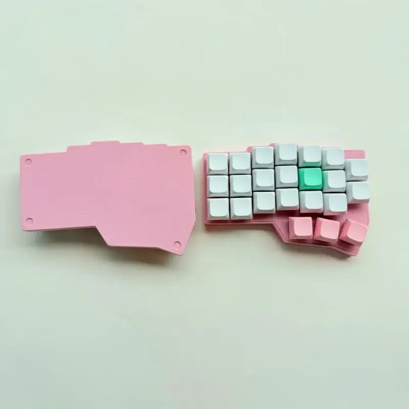 Teclado dividido rosa Corne V4.1 con cable, modo único, intercambiable en caliente, teclados ergonómicos personalizados, juego, teclado mecánico dividido para oficina - imagen 3