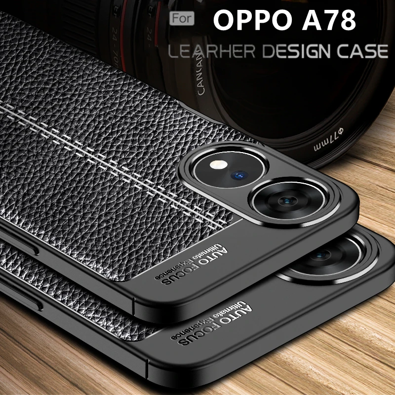 Funda de cuero TPU para OPPO A78 5G, carcasa trasera suave A prueba de golpes para teléfono, nueva Armadura