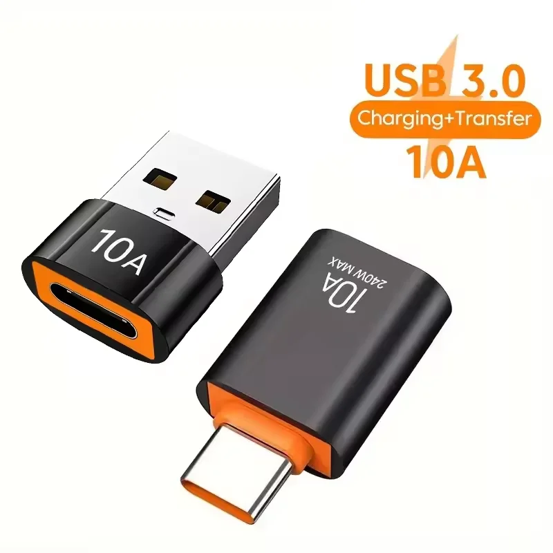 Adaptador USB A a USB C OTG 10A, convertidor tipo C a USB, adaptador USB 3,0 para Xiaomi 14 MacBook, conector OTG USB a tipo C