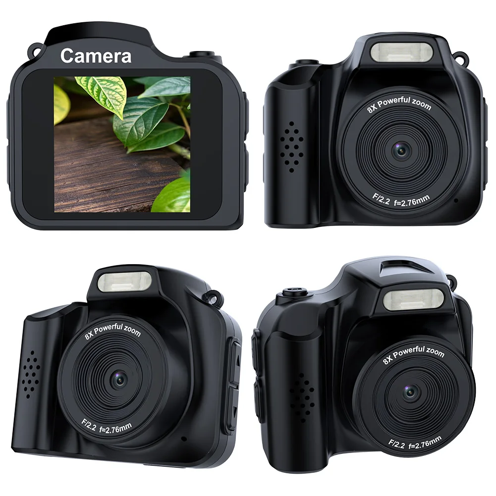 HJD-02 Cámara Digital 4K, cámara Selfie de viaje, grabadora de vídeo de bolsillo 4K, cámara pequeña portátil de 64MP para niños, estudiantes, cámara pequeña