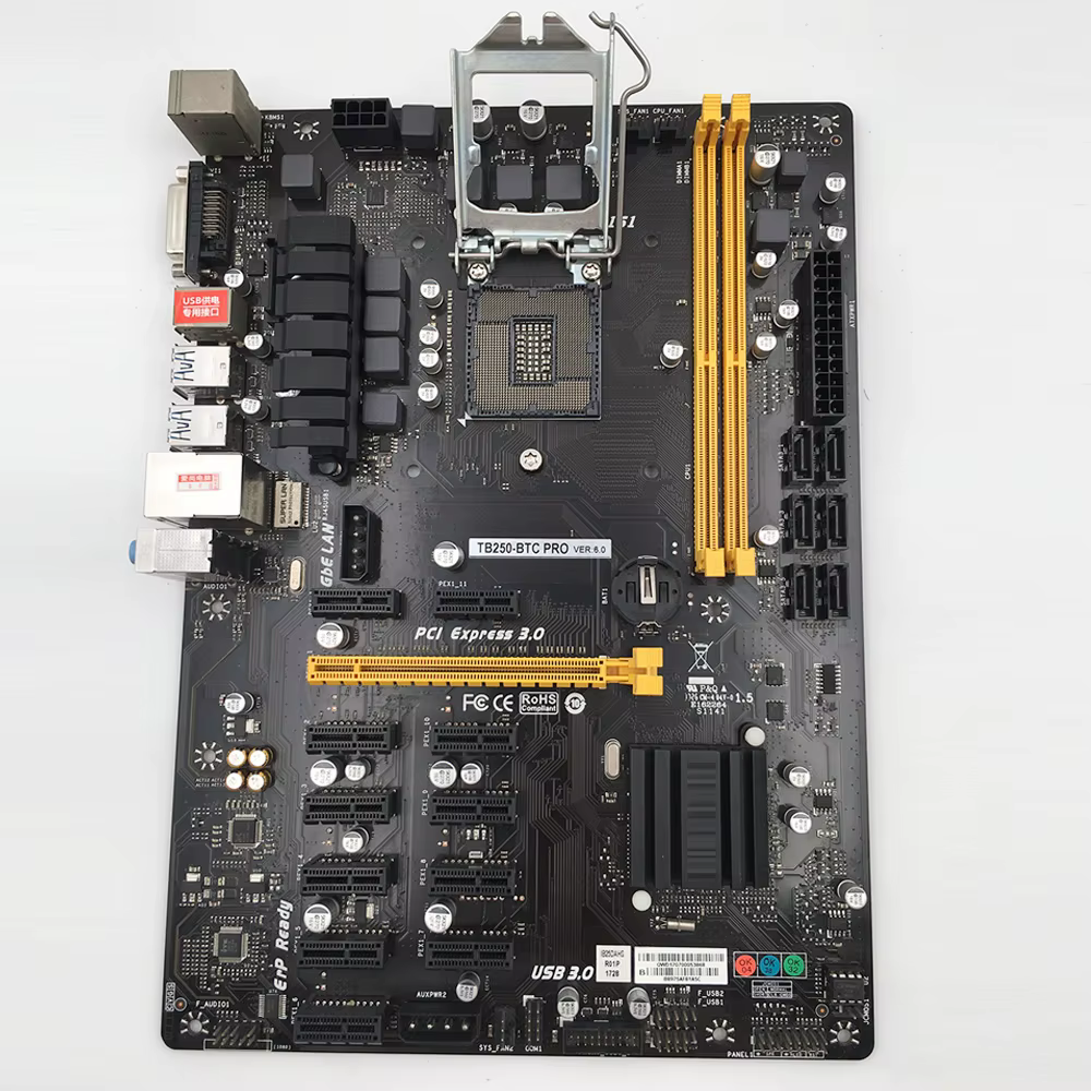 TB250-BTC PRO para placa base de escritorio BIOSTAR, 12 ranuras gráficas, LGA1151, DDR4, compatible con GTX1060 - imagen 4