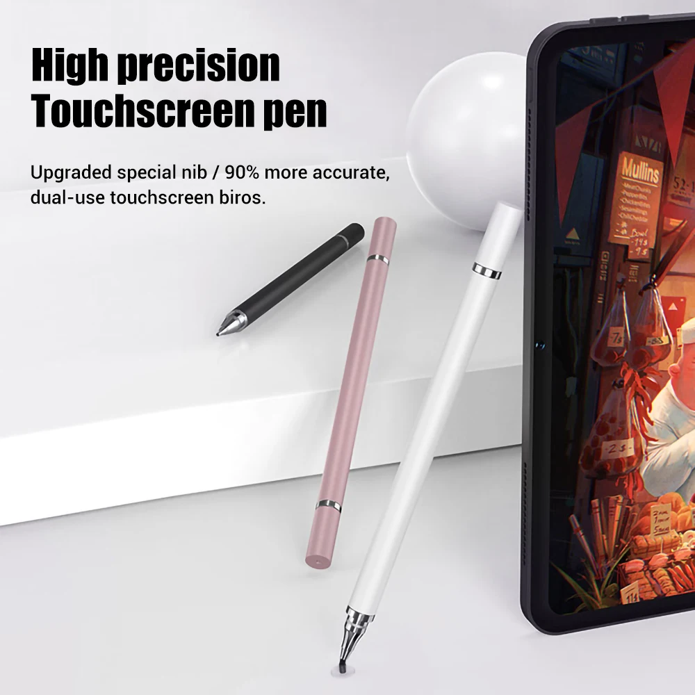 Lápiz óptico universal 2 en 1 para tablet y móvil – Punta fina - imagen 2