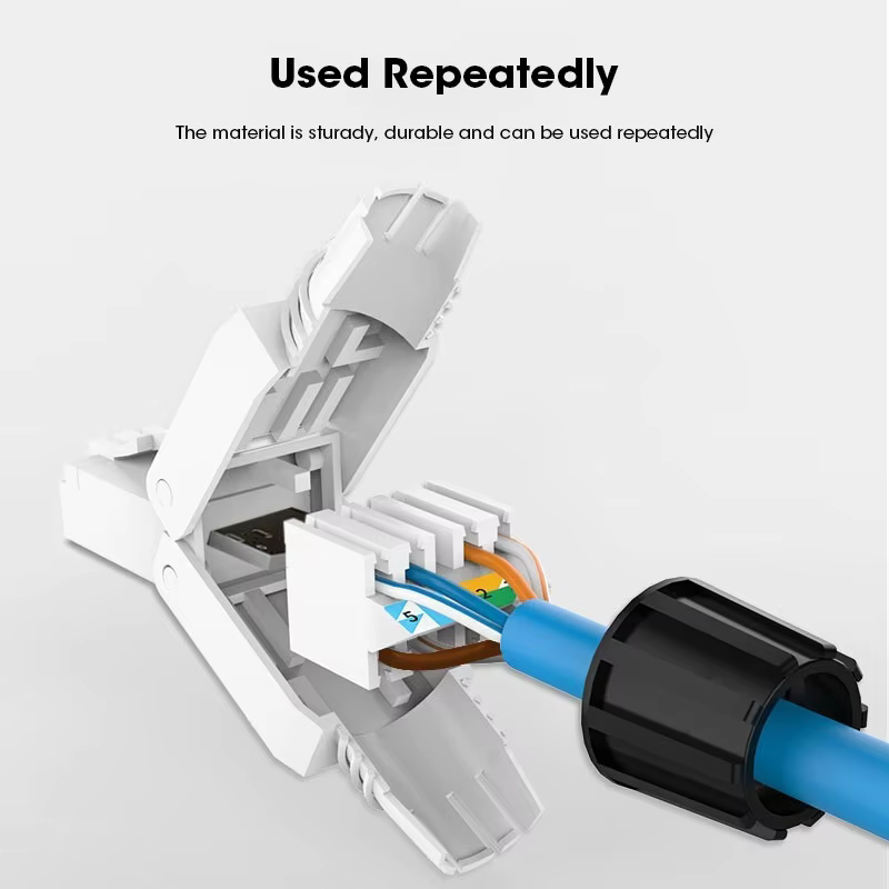 Conectores RJ45 ZoeRax Cat6A/7/8 Blindados Reutilizables