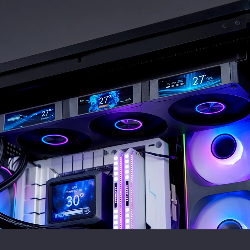 JONSBO ZC-360 ventilador de refrigeración de caja pantalla continua de 3,38 pulgadas ARGB ordenador de escritorio ventilador de bloque de construcción conectado - imagen 5