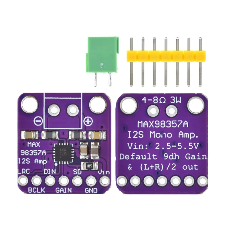 MAX98357 I2S MAX98357A 3W Clase D amplificador interfaz de ruptura I2S DAC decodificador para ESP32/Raspberry Pi - imagen 4