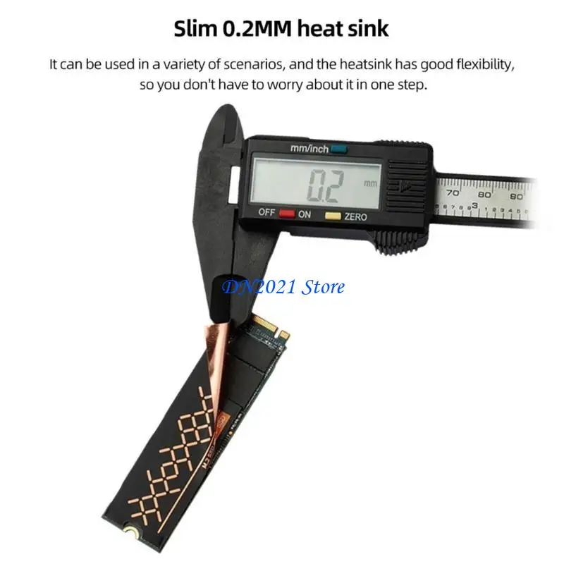 F3ke 2pcs M.2 NVME Heatsink M.2 PCIe NVME 2280 SSD Cubierta completa Cobre Copper Heatsink Radiador para PC portátil - imagen 2