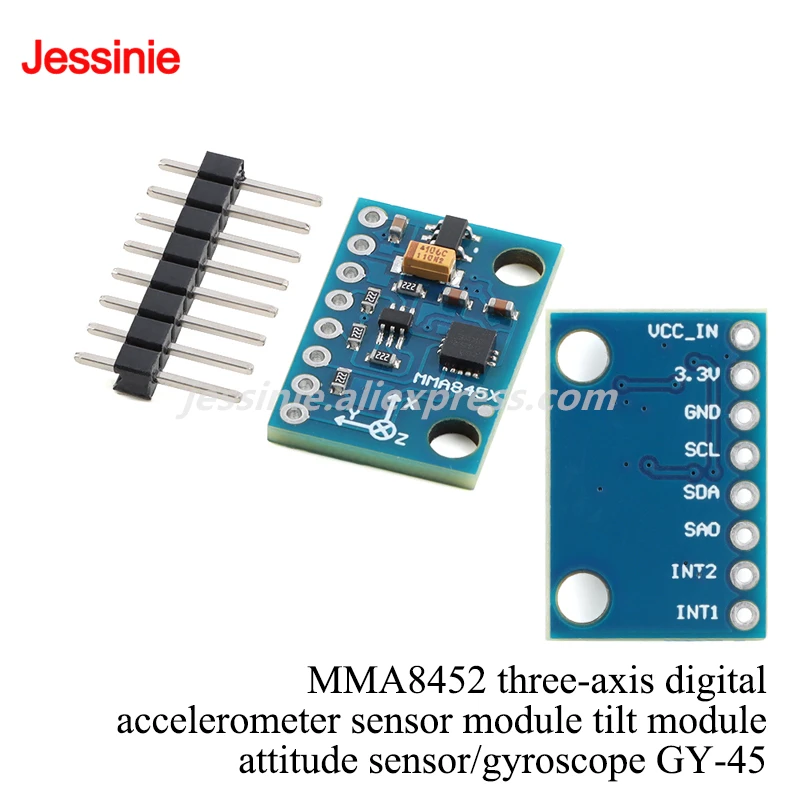 GY-45 MMA8451 MMA8452 BMI160 GY-91 10DOF Módulo de Sensor Original acelerómetro Triaxial Digital inclinación de alta precisión - imagen 3