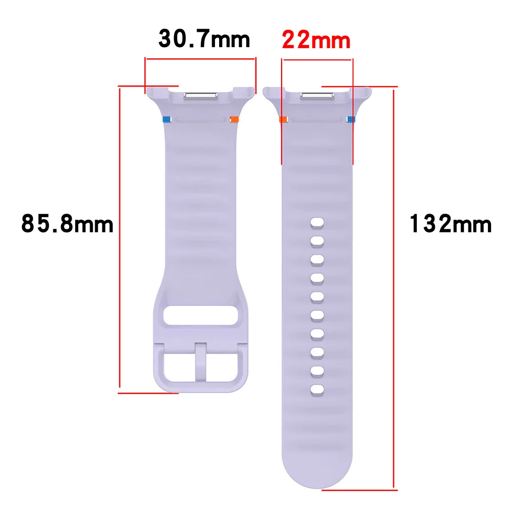 Para Samsung Watch 8 40mm 44mm correas Original de silicona suave para Galaxy Watch8 reemplazo de correa de reloj clásico sin Gap Correas - imagen 5