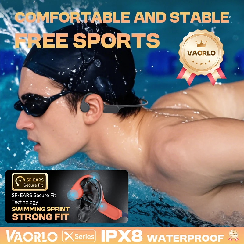 Auriculares inalámbricos de conducción ósea originales con Bluetooth 5.4, reproductor MP3 de 32 GB, IPX8, resistentes al agua, para natación, deportes, música HIFI, OpenSwim Pro2 para correr, ciclismo y fitness. - imagen 3