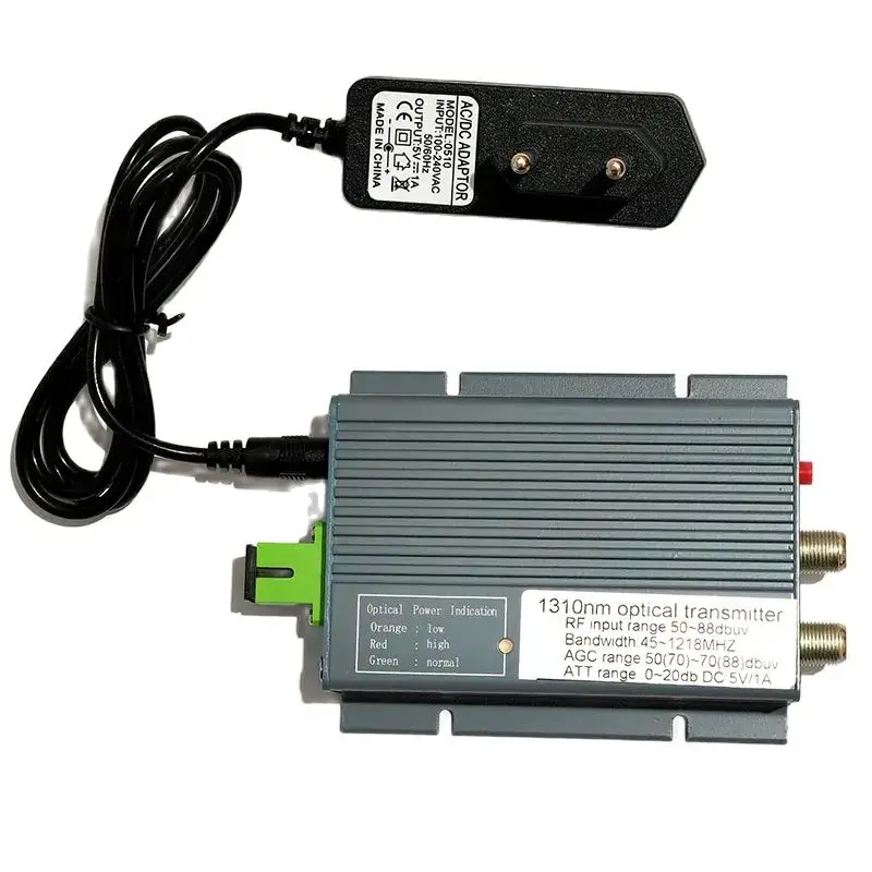 Venta caliente FTTH CATV mini transmisor láser óptico 2 salida 10mw 47-218MHz con AGC oferta especial al por mayor - imagen 5