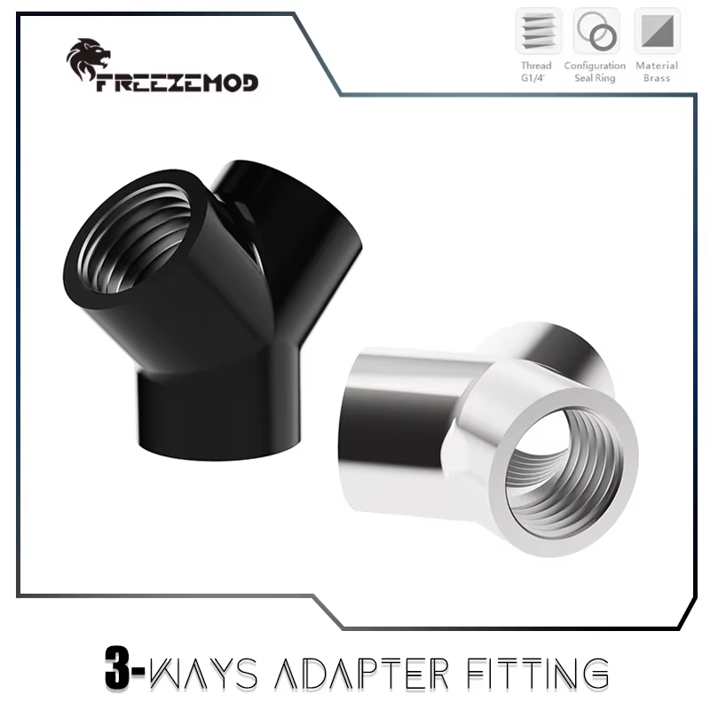 Freezemod Distribuidor Refrigeración Líquida G1/4 – Y 3 Vías - imagen 4