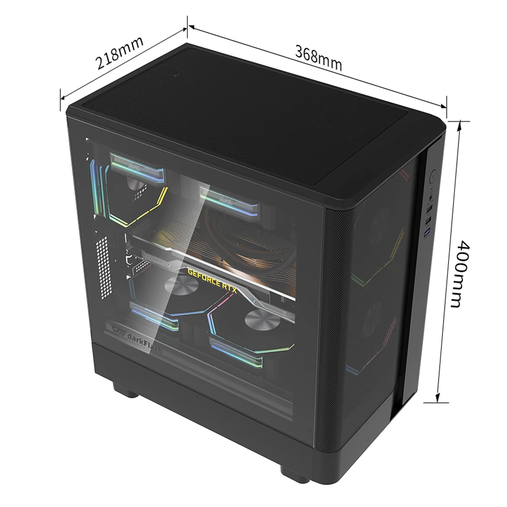 Darkflash DB330M MESH PC caja de ordenador Gabinete Gamer USB 3,0 soporte 240 refrigeración por agua Mini Matx ITX Diy Gaming caja de ordenador - imagen 3