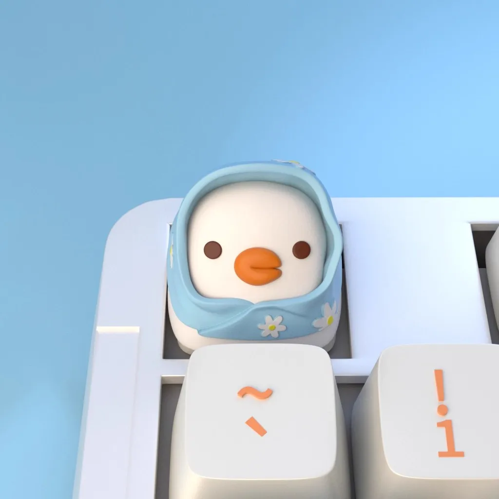 Teclas con tema de pato, teclas personalizadas de resina Kawaii DIY hechas a mano, teclas creativas originales para adornos de teclado mecánico - imagen 2