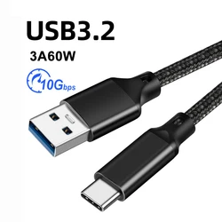 Cable USB-C 3.2 Gen 2 10 Gbps 60W Carga Rápida Disco SSD