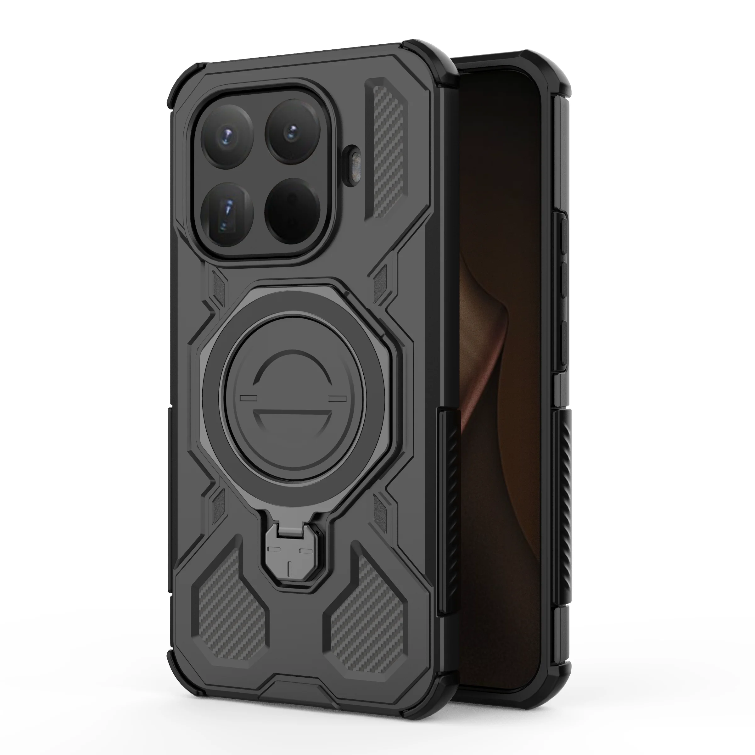 Funda con soporte para carga inalámbrica magnética Magsafe, armadura de plástico duro, cubierta a prueba de golpes para Xiaomi 15T 15TPro Pro - imagen 4