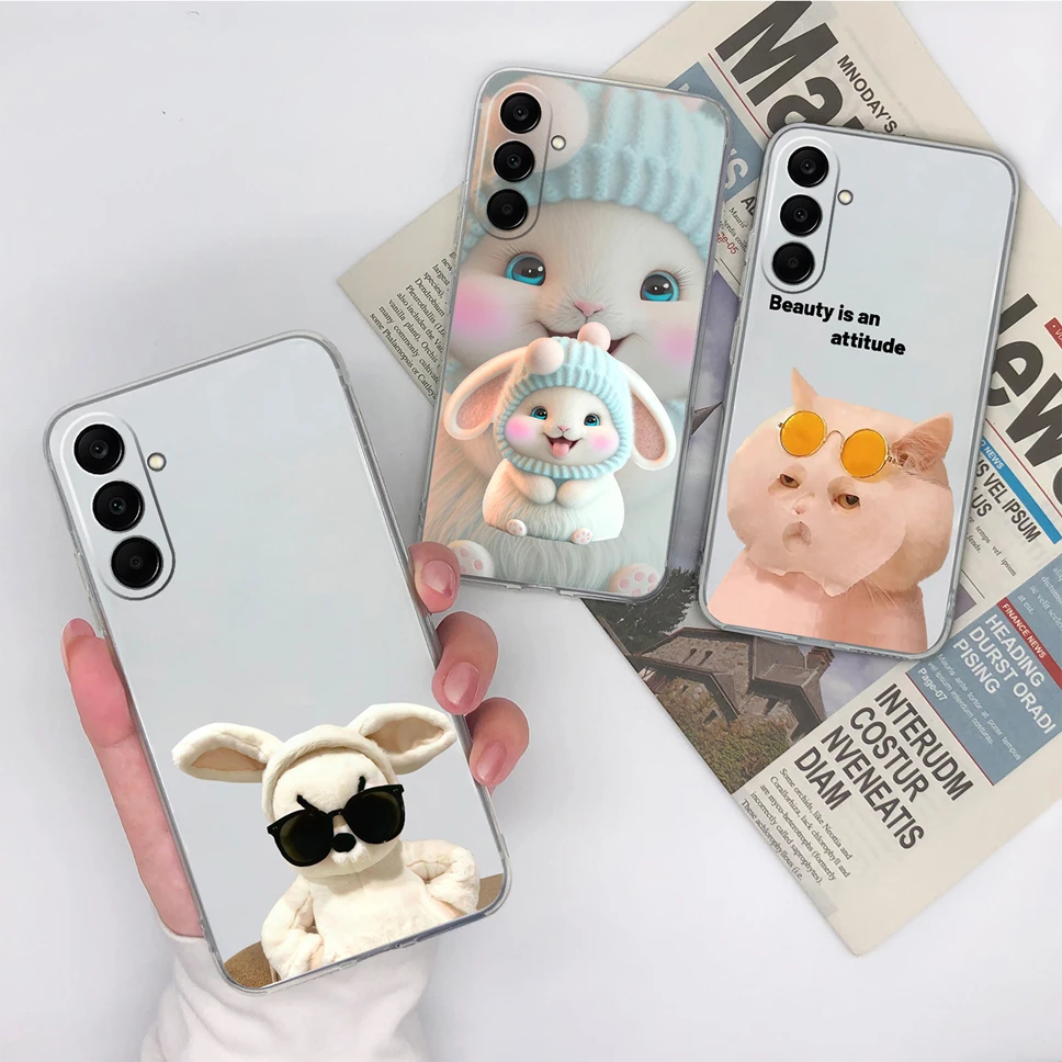 Para Samsung Galaxy M17 F17 5G funda de teléfono encantadora funda de silicona transparente de TPU suave de dibujos animados para Samsung M 17 F 17 parachoques ligero - imagen 3