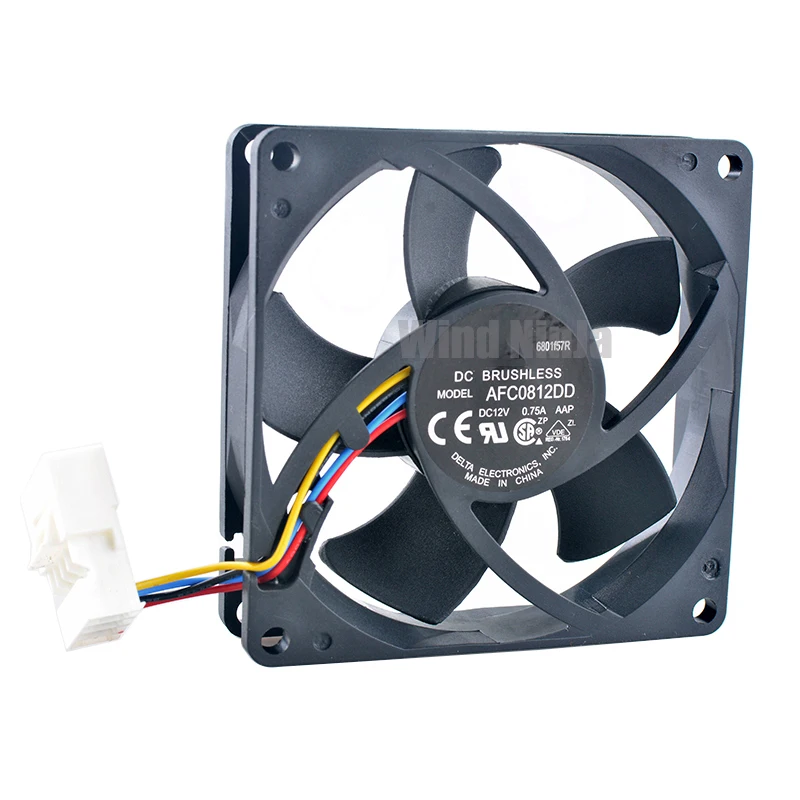 AFC0812DD 8cm 80mm ventilador 80x80x20mm DC12V 0.75A 4pin doble rodamiento de bolas ventilador de refrigeración de alta velocidad para CPU de chasis de estación de trabajo