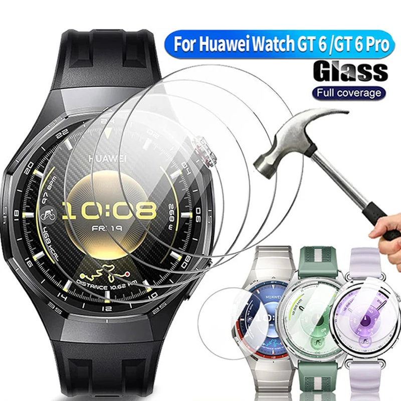 Vidrio Templado 9H para Huawei Watch GT 6, 46mm, 41mm, Protector de pantalla Premium, película duradera HD antiarañazos para Huawei GT6 Pro 46mm