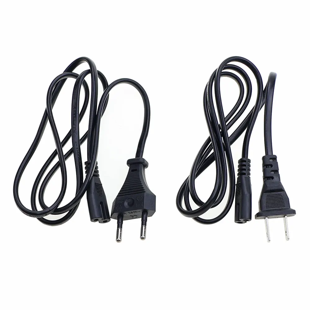 Cable de alimentación de CA UE EE. UU., 1m, Cable de extensión de alimentación IEC C7 de 2 pines para PSP, PSV, PS2, PS3, Radio portátil, reproductor de CD para ordenador portátil - imagen 2