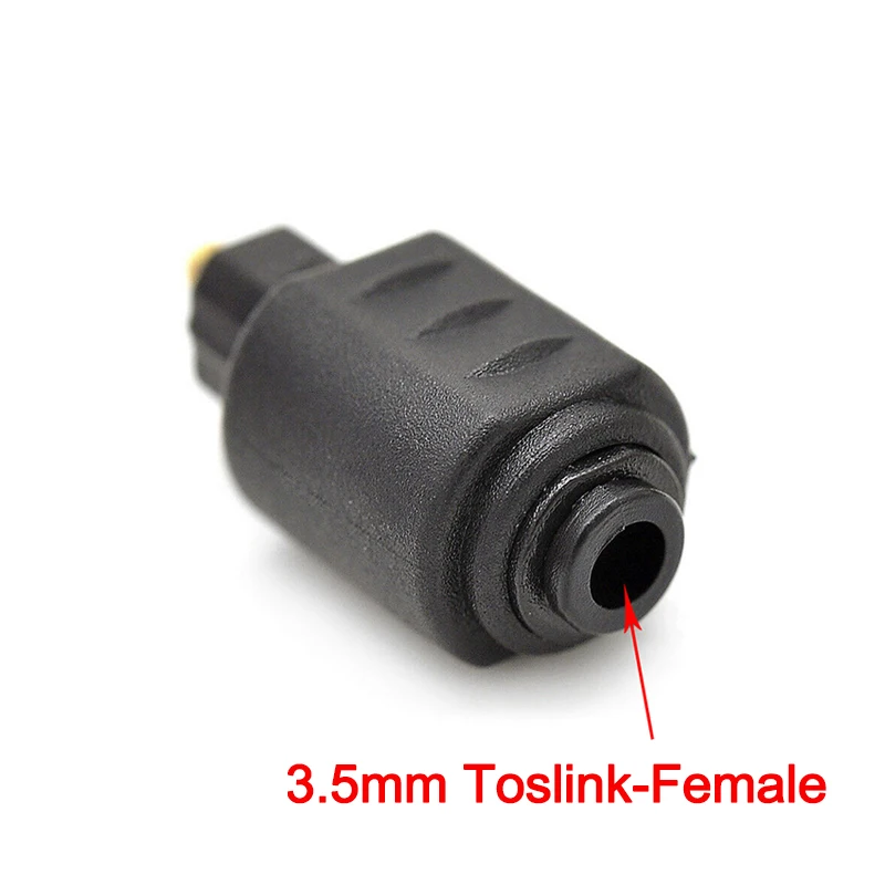 Mini adaptador de Audio óptico, conector hembra de 3,5 MM a enchufe macho Toslink Digital para amplificador TosLink-F a Mini-M, adaptador de 3,5mm, 2 uds. - imagen 4