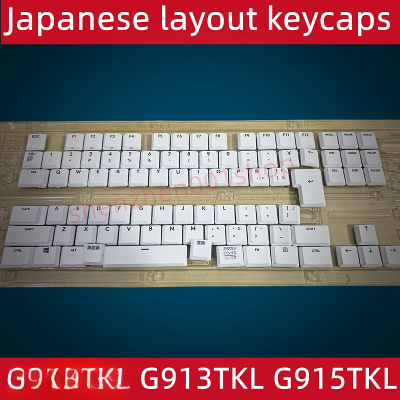 Tapa de llave de repuesto, juego completo de 87 tapas de llave para Logitech G913TKL G915TKL, diseño japonés
