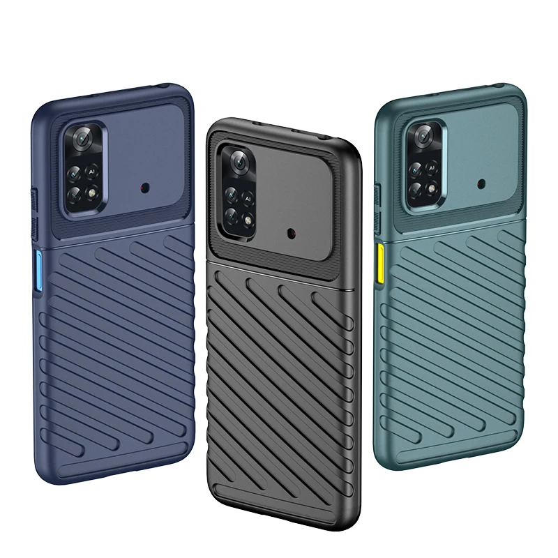 Funda de teléfono de silicona a prueba de golpes para Poco X4 Pro 5G/Poco M4 Pro, funda de lujo - imagen 2