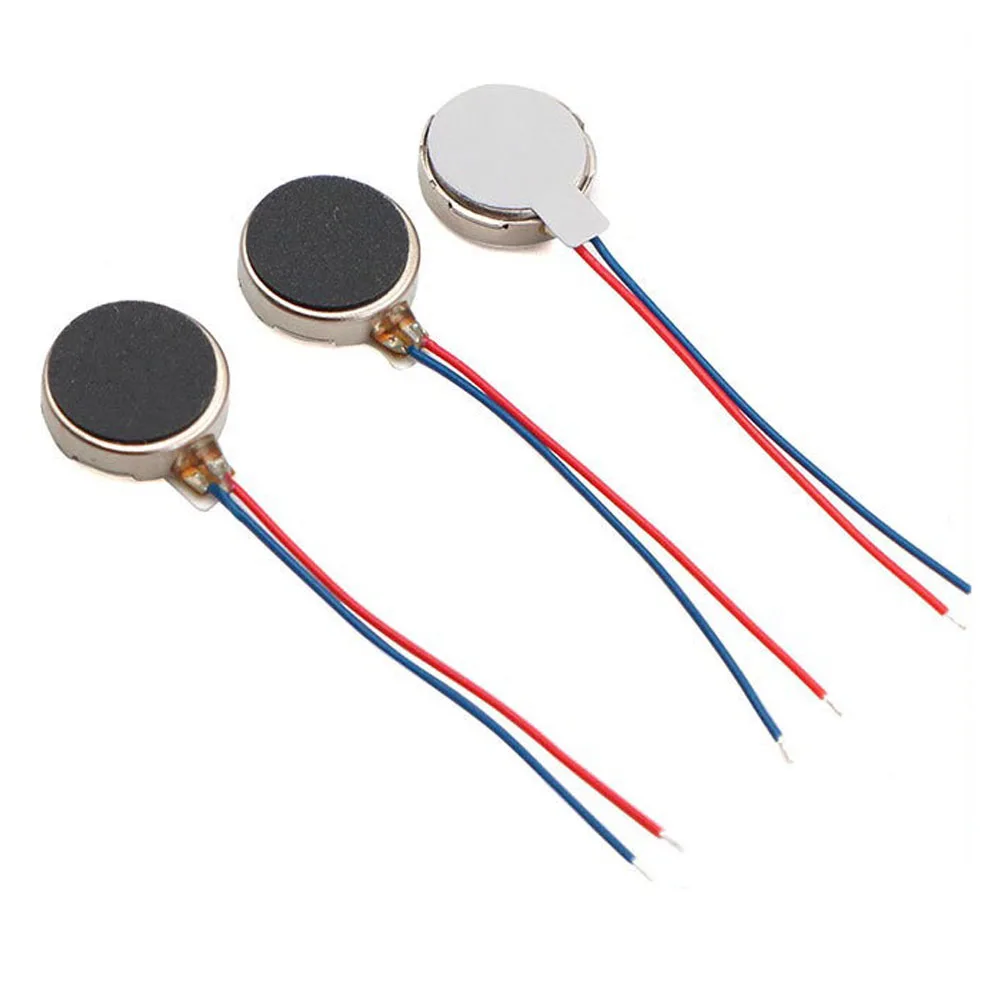 5 uds 1030 Motor vibratorio Micro DC fino redondo 10*3MM DC 3V Micro Motor de vibración para teléfono móvil tableta masajeador - imagen 2