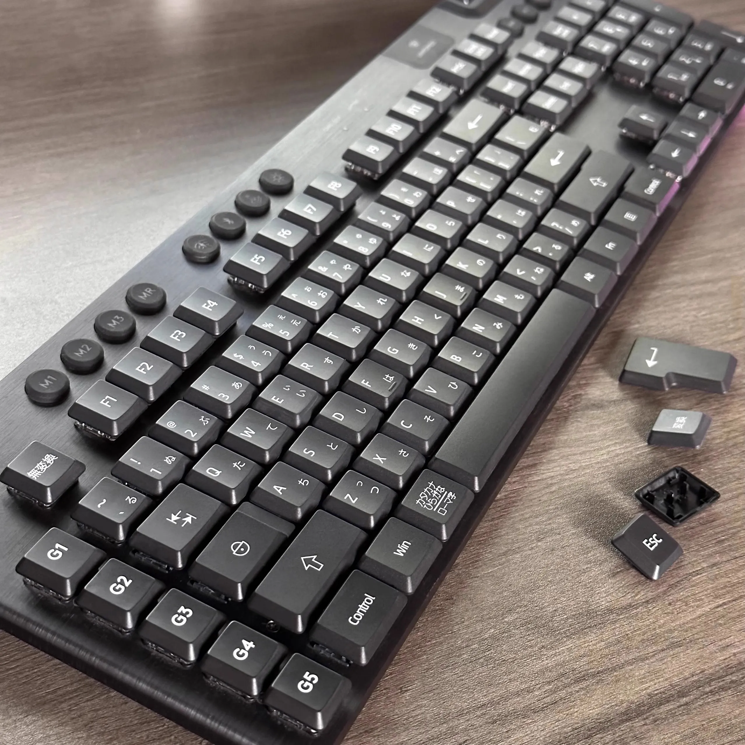 1 Juego de teclas japonesas personalizadas para Logitech G913 G915 G813 G815 TKL PBT, teclas antideslizantes y resistentes al desgaste, transparentes - imagen 2