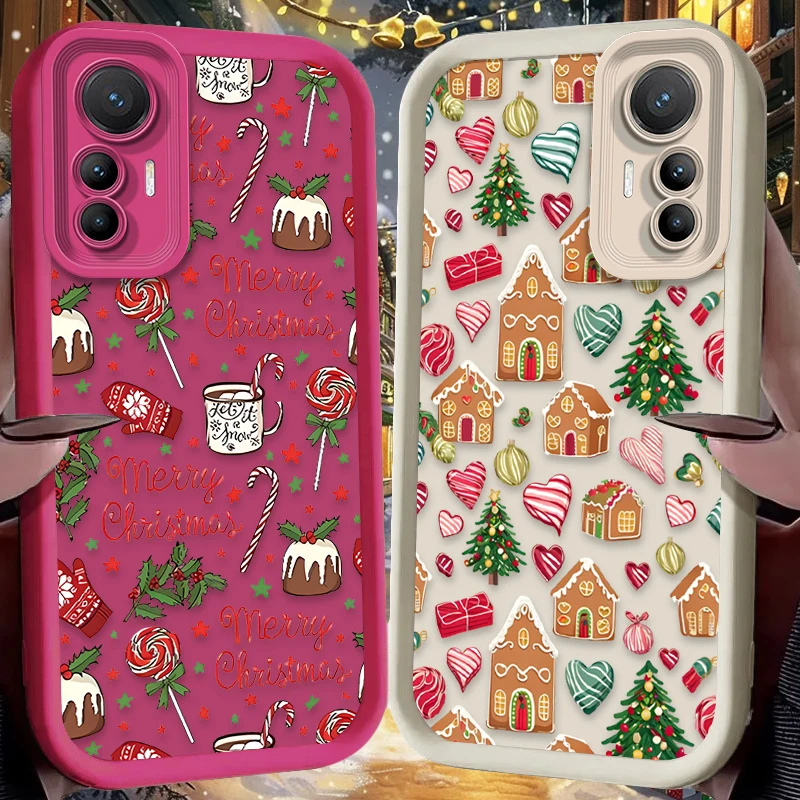 Funda navideña para pastel de piruleta para Xiaomi Poco X7 X6 X5 X3 NFC F7 F6 F5 F3 M7 M6 Pro 4G 5G Mi 12 11 Lite NE 5G 13T 12T 11T 14T Pro - imagen 2