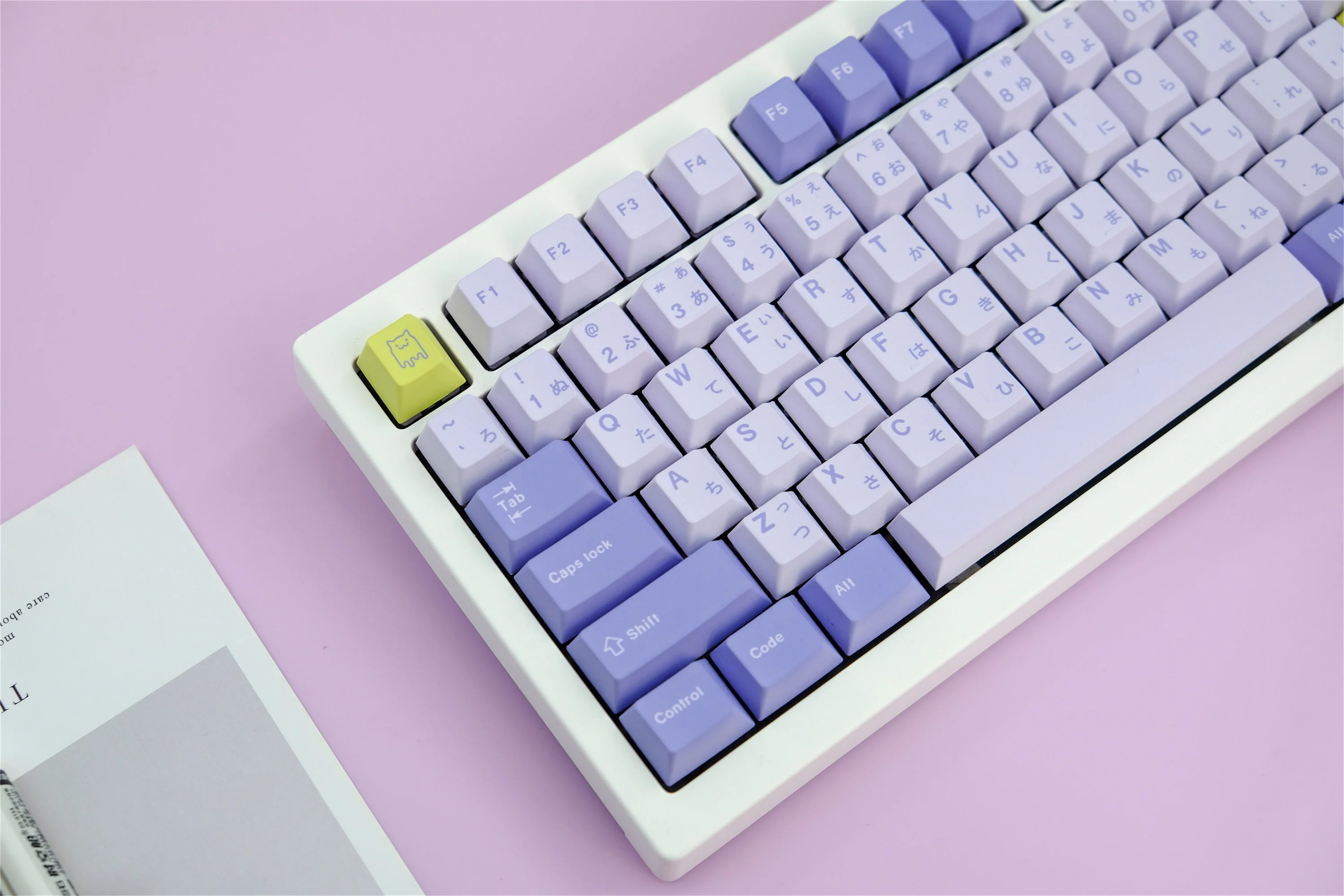 Teclas de gato, 129 teclas, Material PBT, perfil de cereza, DYE-SUB personalizado para interruptor CHERRY MX, teclas de teclado mecánico - imagen 3