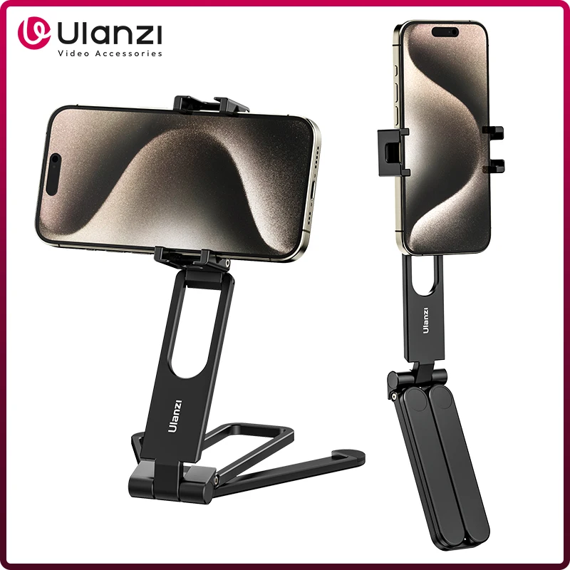 Ulanzi MA26 Mini trípode plegable de bolsillo para teléfono Vertical Horizontal expansión de disparo vídeo luz micrófono fotografía Vlog - imagen 2