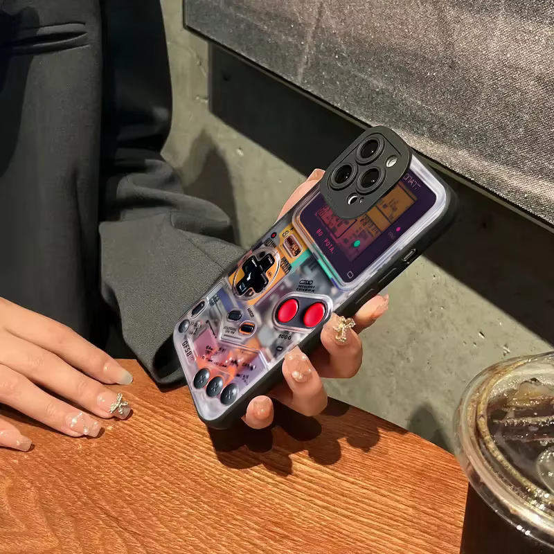 Funda de teléfono con consola de juegos tecnológica para iPhone 11 12 13 14 15 16 Pro Max 7 8 Plus XR X XS 16E SE, funda suave de silicona a prueba de golpes - imagen 5