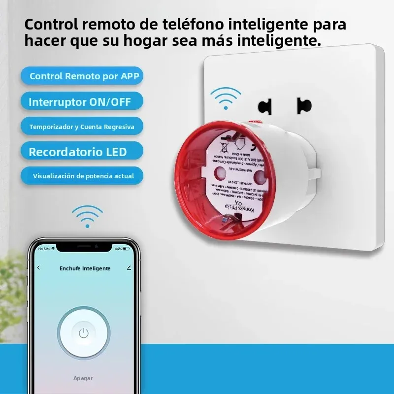 Tuya WiFi enchufe inteligente UE con monitoreo de energía sincronización Control de voz funciona con Alexa Google Home Smart Life - imagen 2