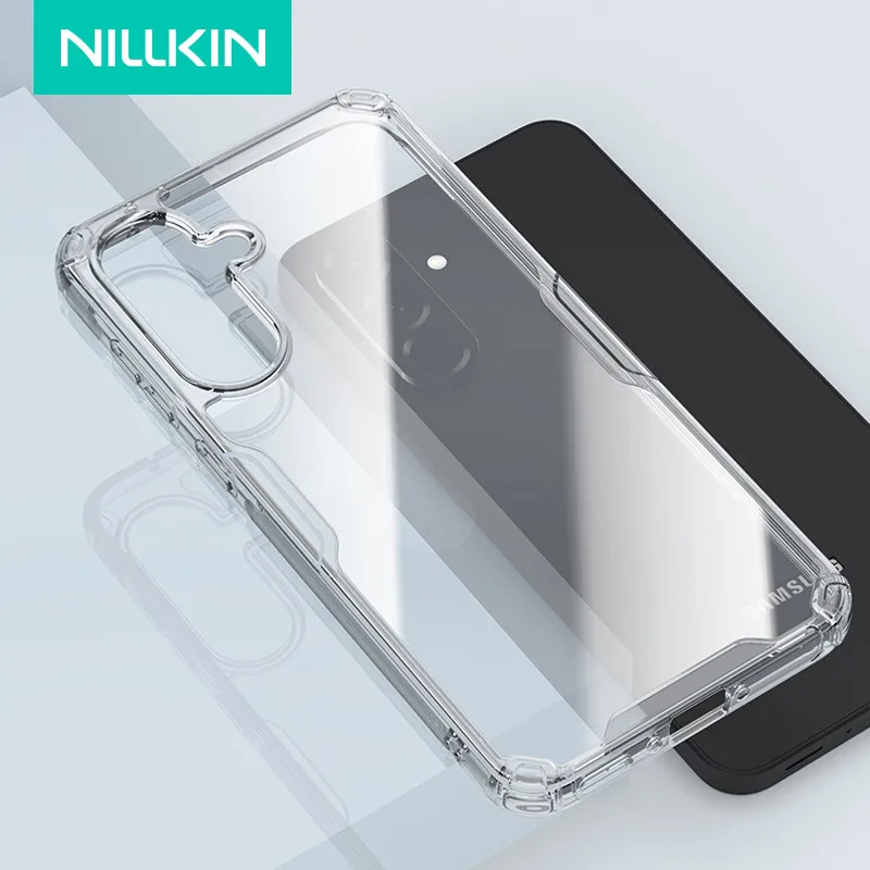 Para Samsung Galaxy A56 5G Funda NILLKIN Nature Pro PC dura a prueba de golpes + TPU contraportada transparente