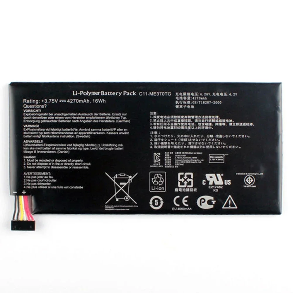 Nueva batería Original para ordenador portátil C11-ME370TG 3,75 V 4270mAh para Asus MeMo Pad ME172V Google Nexus 7 Table PC CII-ME370TG, etc. - imagen 3