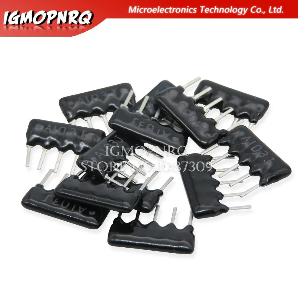 Resistencia de red de 10 piezas, 6 pines, 5 pines y 9 pines, matriz DIP 100, 220, 330, 470, 510, 680, 1K, 1,2 K, 1,5 K, 2,2 K, 3,3 K, 10K, 4,7 K, ohm, 6P - imagen 3