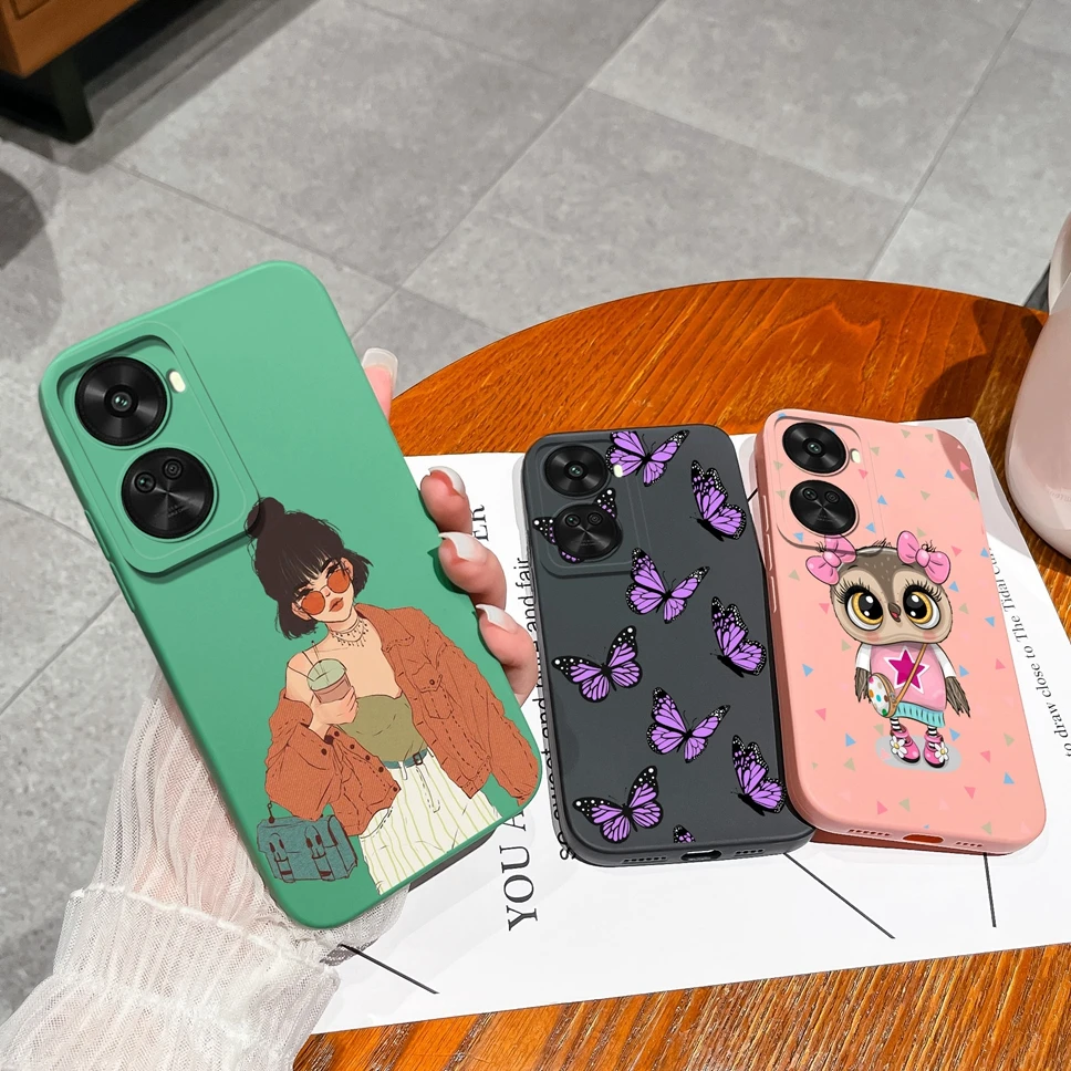 Para Huawei Nova 12 SE Funda moda bonita dulce chica suave silicona líquida antideslizante a prueba de golpes Funda protectora trasera del teléfono - imagen 3