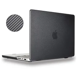 Funda Fibra Carbono MacBook Air Pro M1-M4 Esmerilada