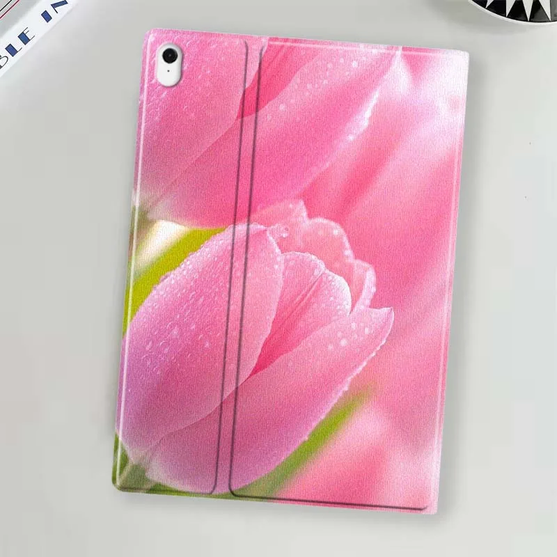 Rosa tulipán libro amor para Samsung Galaxy Tab S11 S10 S9 S8 S7 S6 A10.1 A9 A8 A7 10,1 Lite FE Plus pulgadas funda para tableta - imagen 4