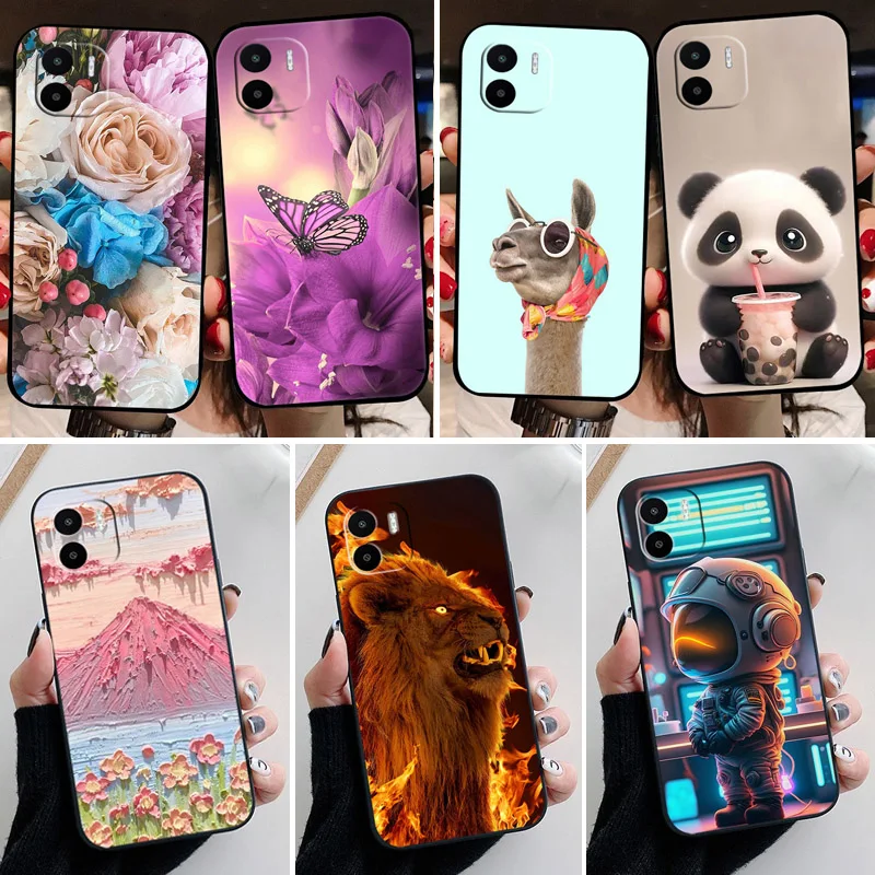 Para Redmi A1 A2 Funda bonita moda Panda flor Funda de silicona suave delgada Funda para Redmi a1 RedmiA1 A 2 parachoques