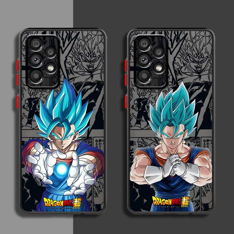 D-Dragon Ball Saiyan Anime para Samsung Galaxy A71 A55 A54 A51 A16 A06 A04e 5G funda de teléfono translúcida esmerilada - imagen 2